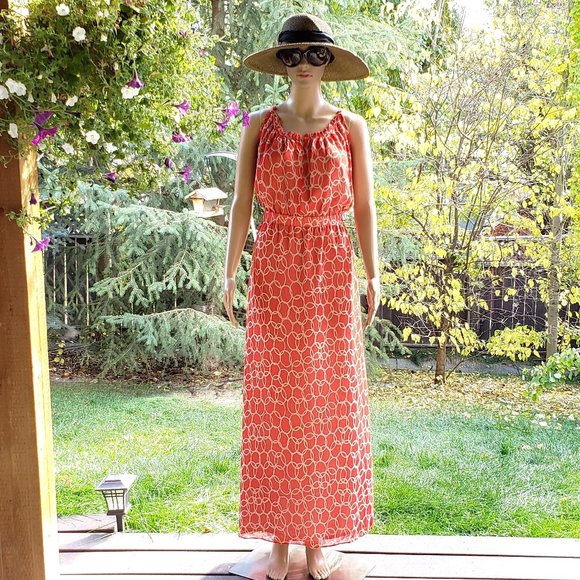 Banana Republic Factory Dresses & Skirts - BANANA REPUBLIC, red sleeveless maxi dress, size: 10